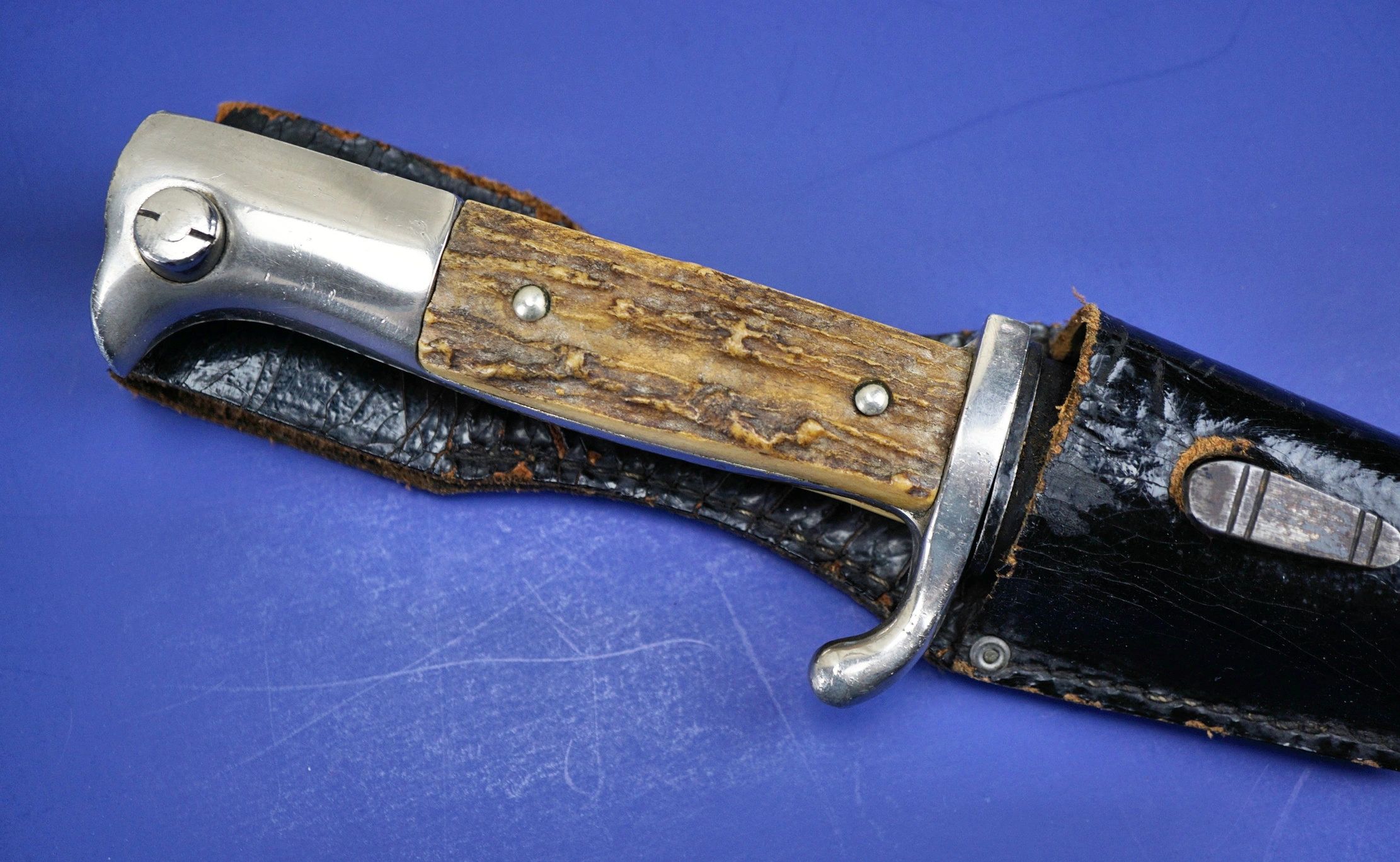 SOLD - Stag Handle Dress Bayonet by C. Gustav Spitzer - Image 9