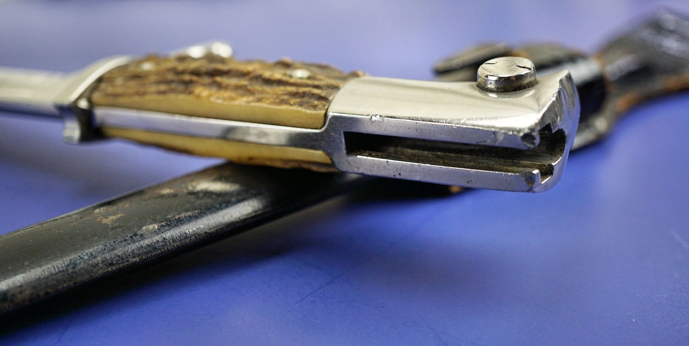 SOLD - Stag Handle Dress Bayonet by C. Gustav Spitzer - Image 10