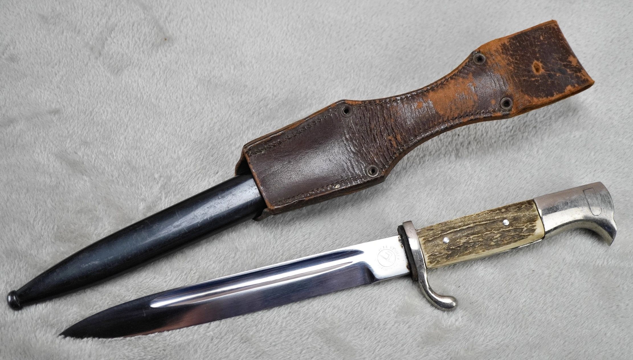 SOLD - Stag Handle Dress Bayonet by Kittermann & Moog - Image 2