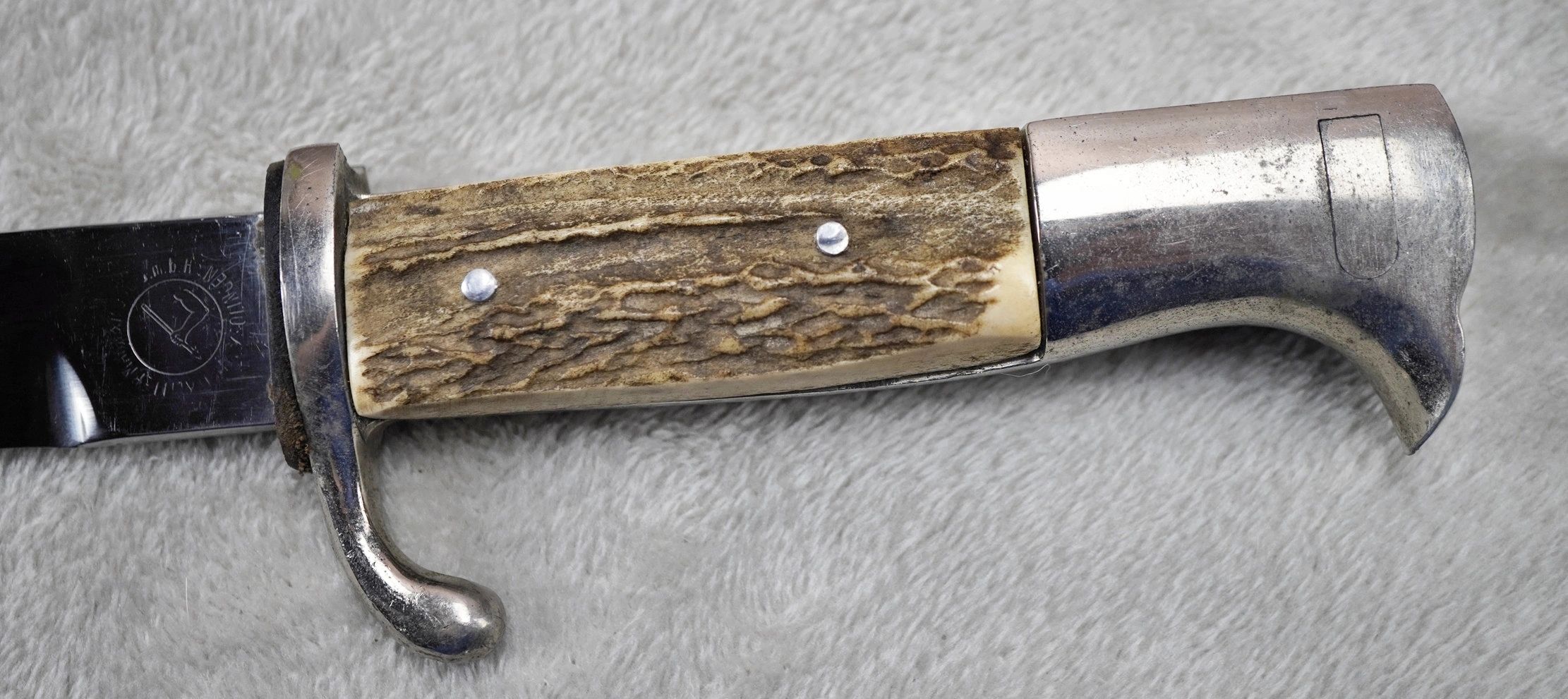 SOLD - Stag Handle Dress Bayonet by Kittermann & Moog - Image 4