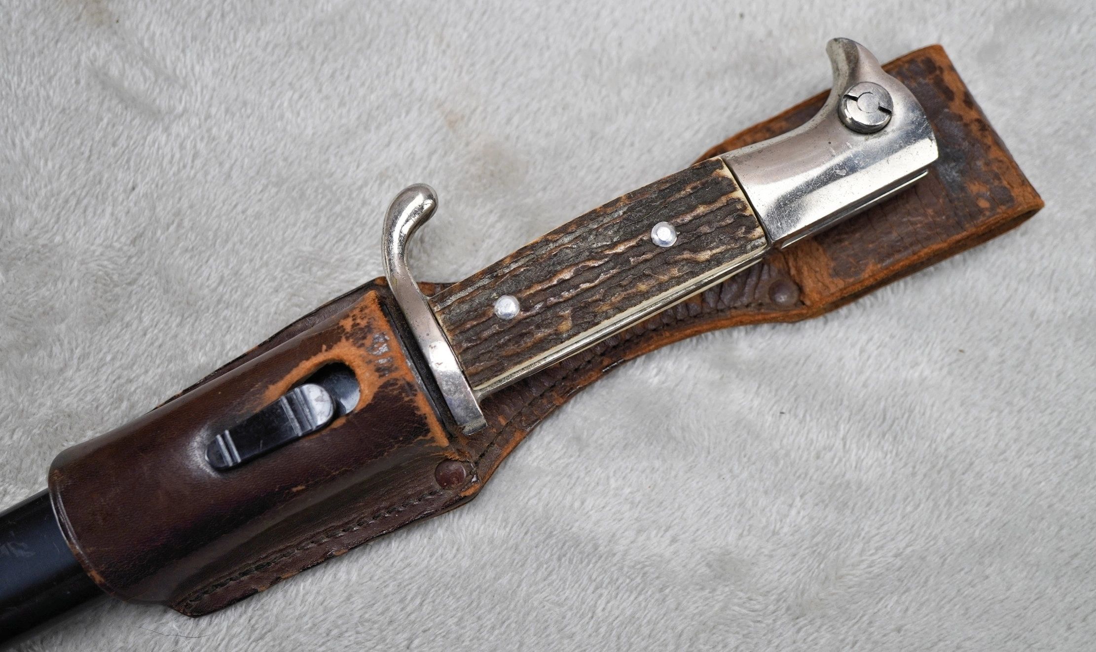 SOLD - Stag Handle Dress Bayonet by Kittermann & Moog - Image 5