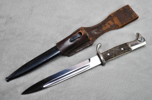 SOLD - Stag Handle Dress Bayonet by Kittermann & Moog