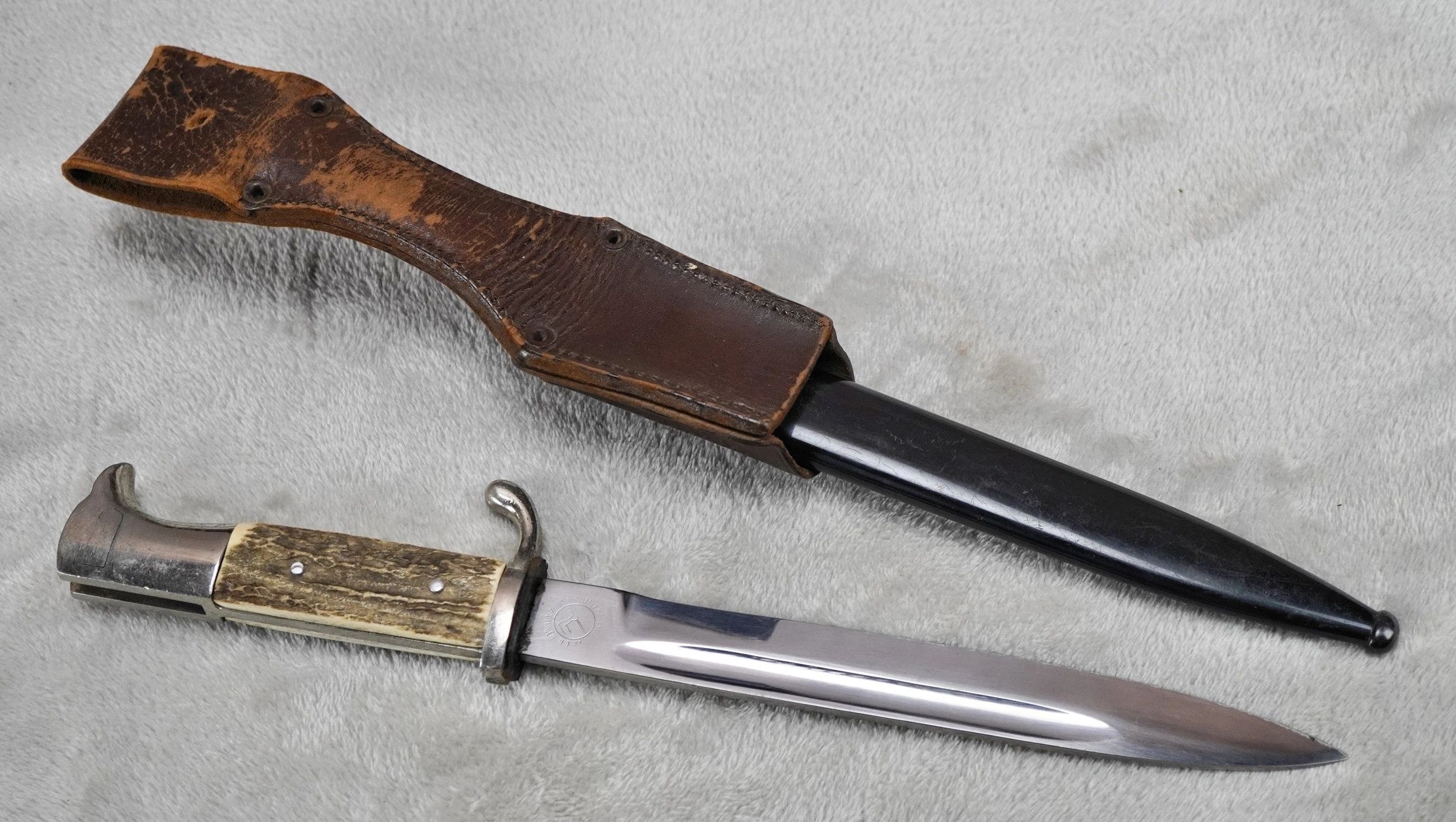 SOLD - Stag Handle Dress Bayonet by Kittermann & Moog - Image 8