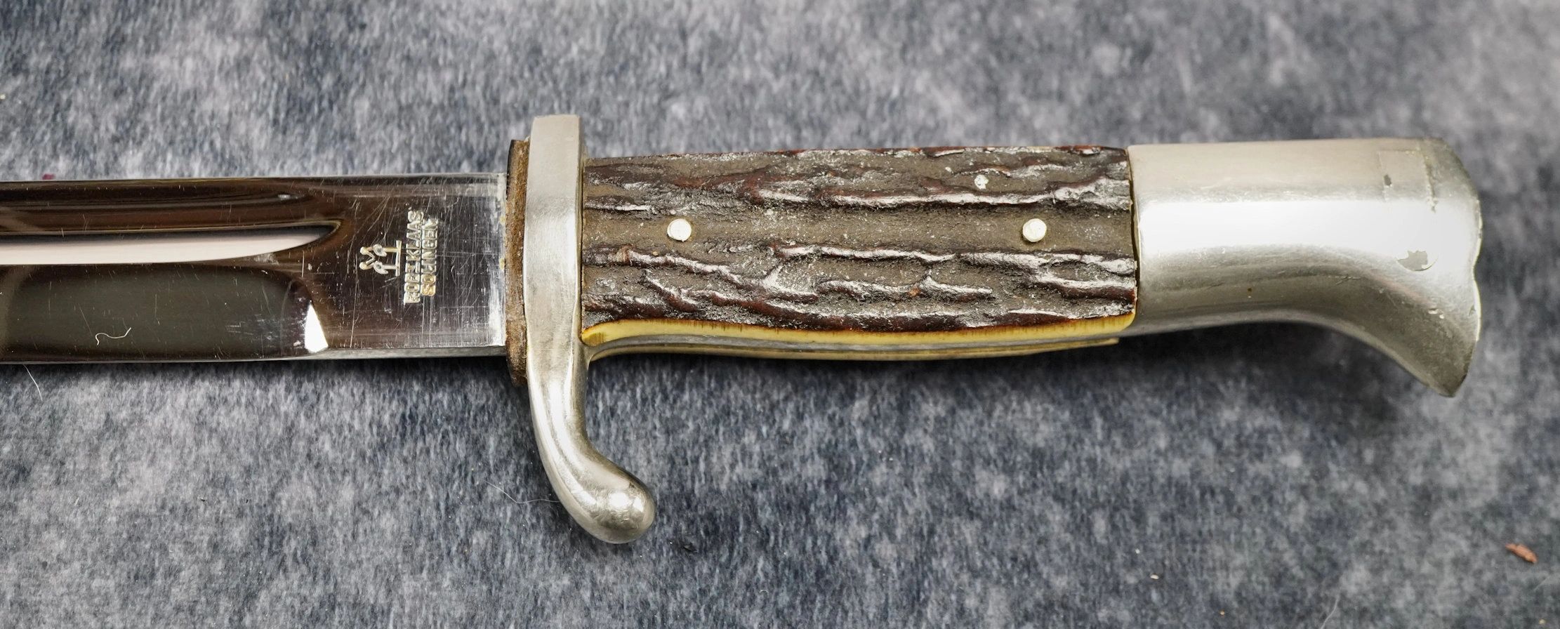 SOLD - Stag Handle Dress Bayonet by Robert Klaas - Image 6