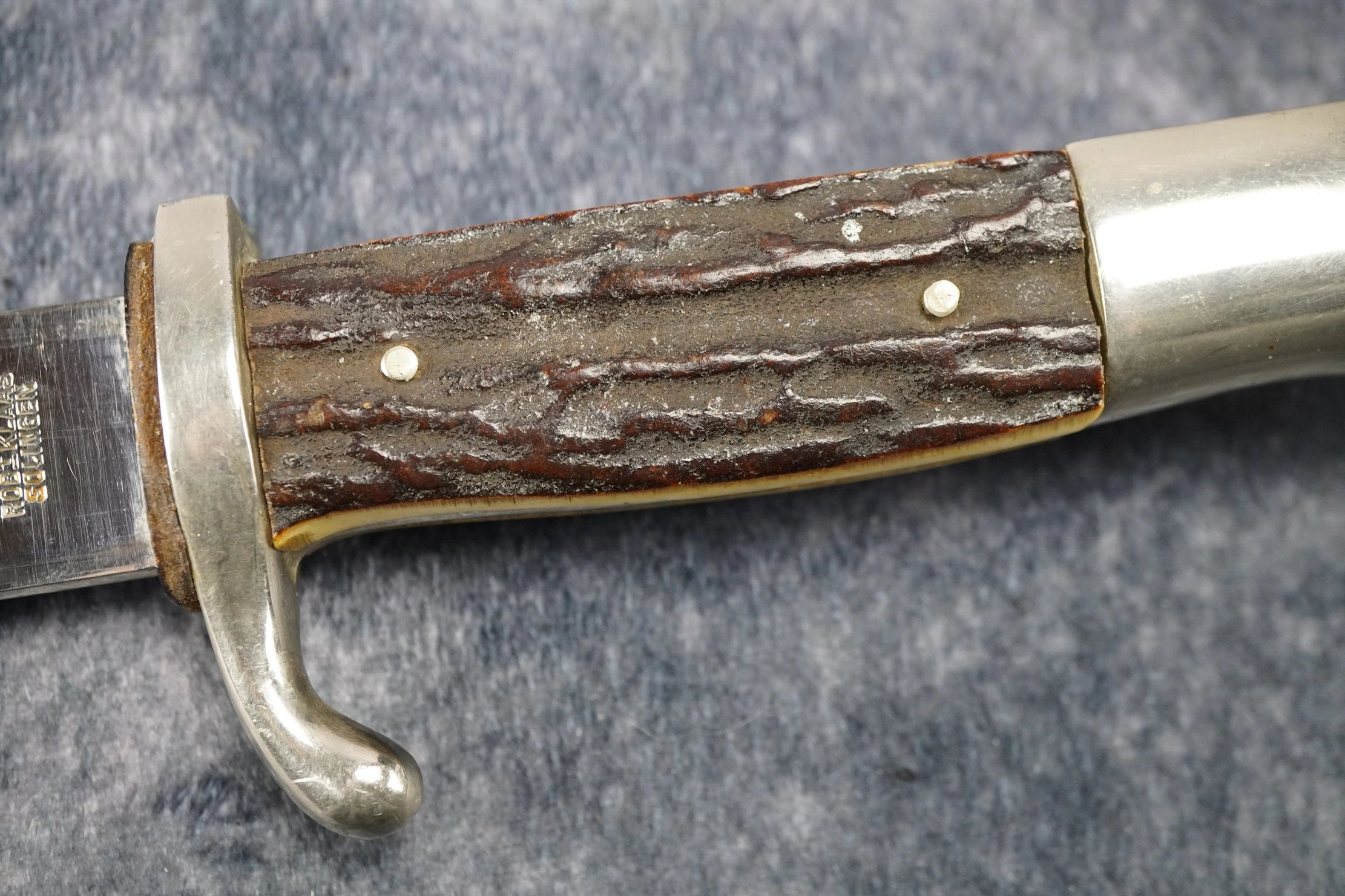 SOLD - Stag Handle Dress Bayonet by Robert Klaas - Image 8