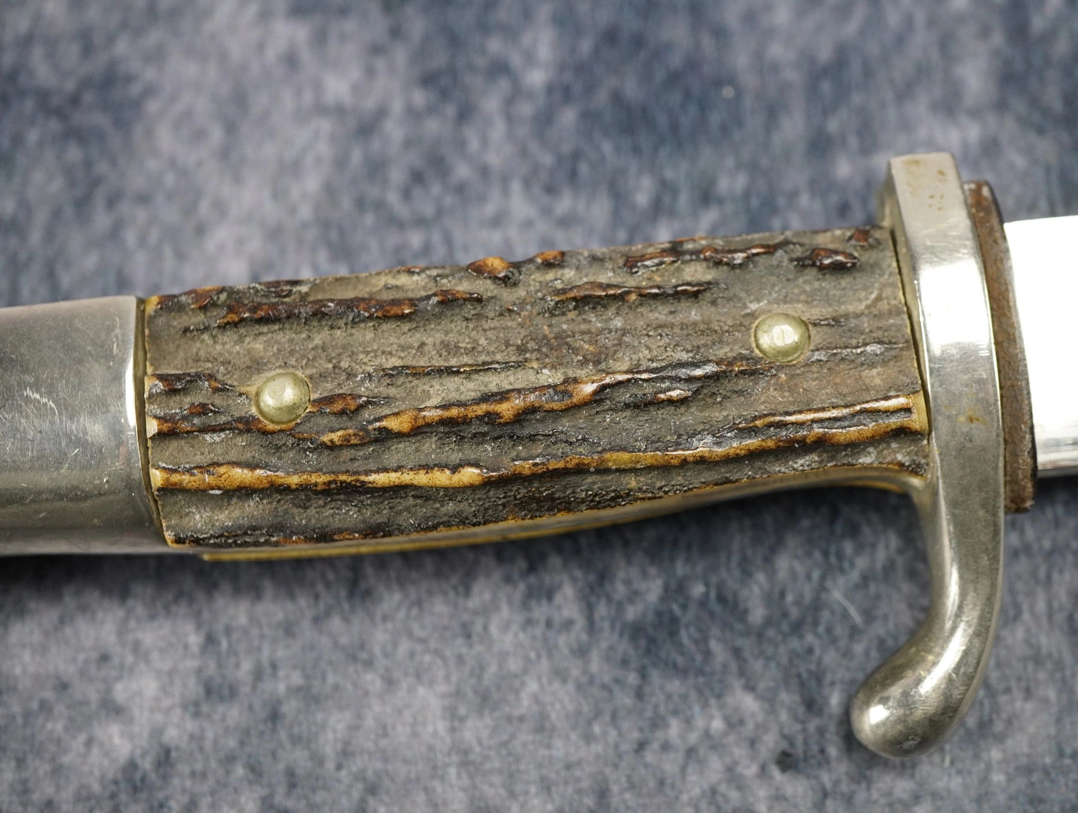 SOLD - Stag Handle Dress Bayonet by Robert Klaas - Image 9