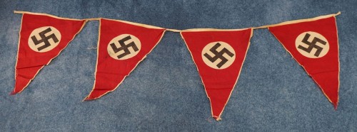 SOLD - String of 4 NSDAP Pennants