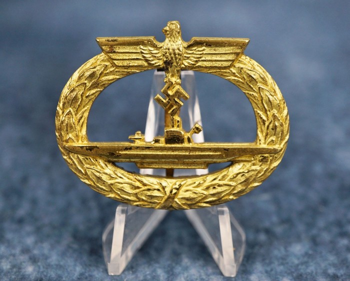 SOLD - U-Boat Badge in Tombak by Schwerin