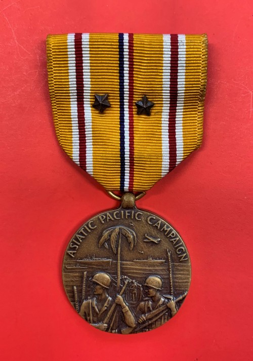 SOLD - US Asiatic Pacific Campaign Medal w/ 2 Campaign Stars