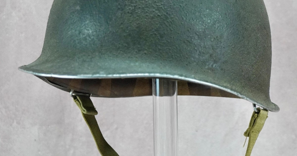 SOLD - US M1 Front Seam Fixed Bale helmet w/ Capac Liner System