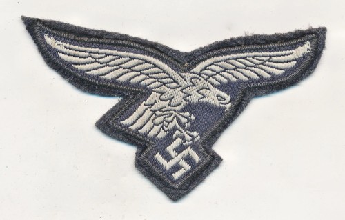 SOLD - Uniform Removed Luftwaffe EM/NCO Breast Eagle in Bevo