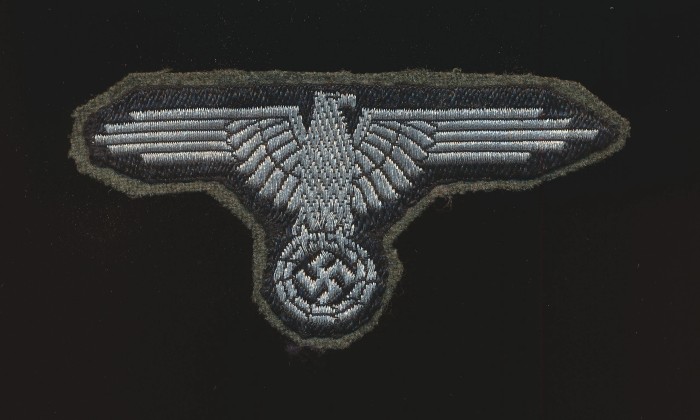 SOLD - Uniform Removed Waffen SS Sleeve Eagle in Flatwire