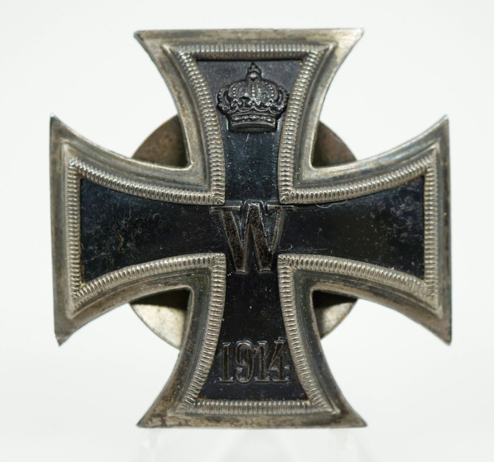 SOLD - VAULTED & 800 Silver Marked Imperial Screwback Iron Cross 1st Class