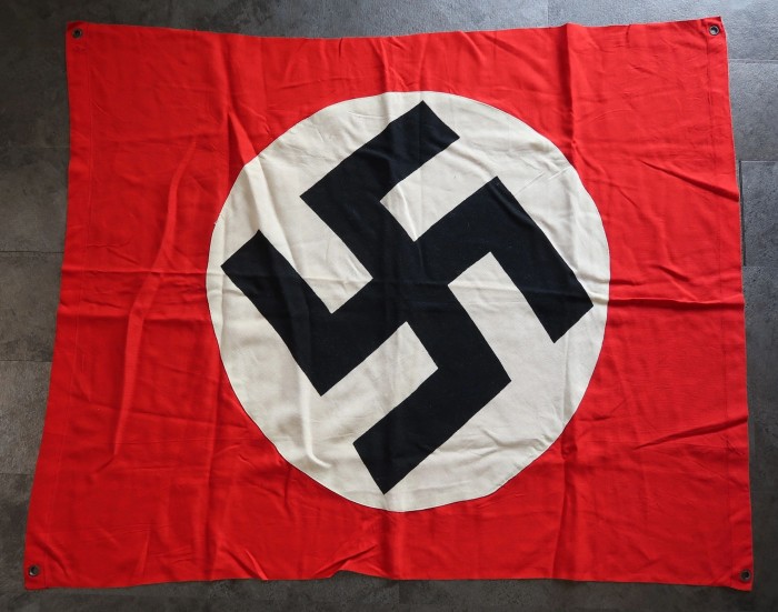 SOLD - Vehicle ID NSDAP banner w/ metal grommets