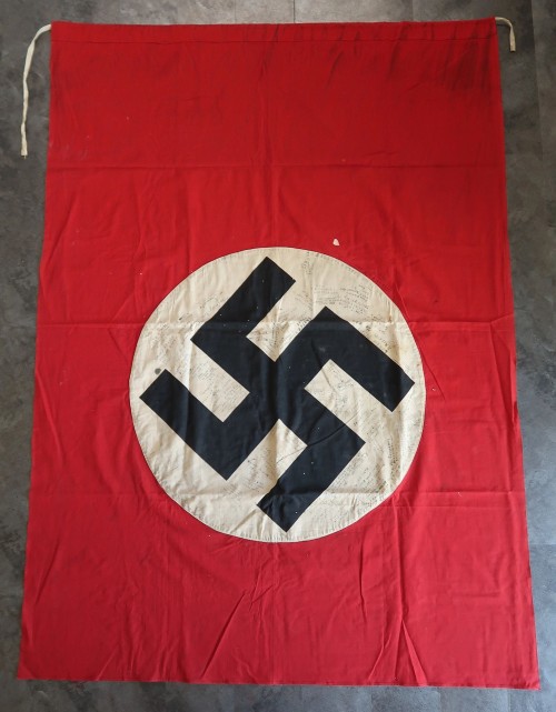 SOLD - Veteran Signed Double Sided NSDAP Banner