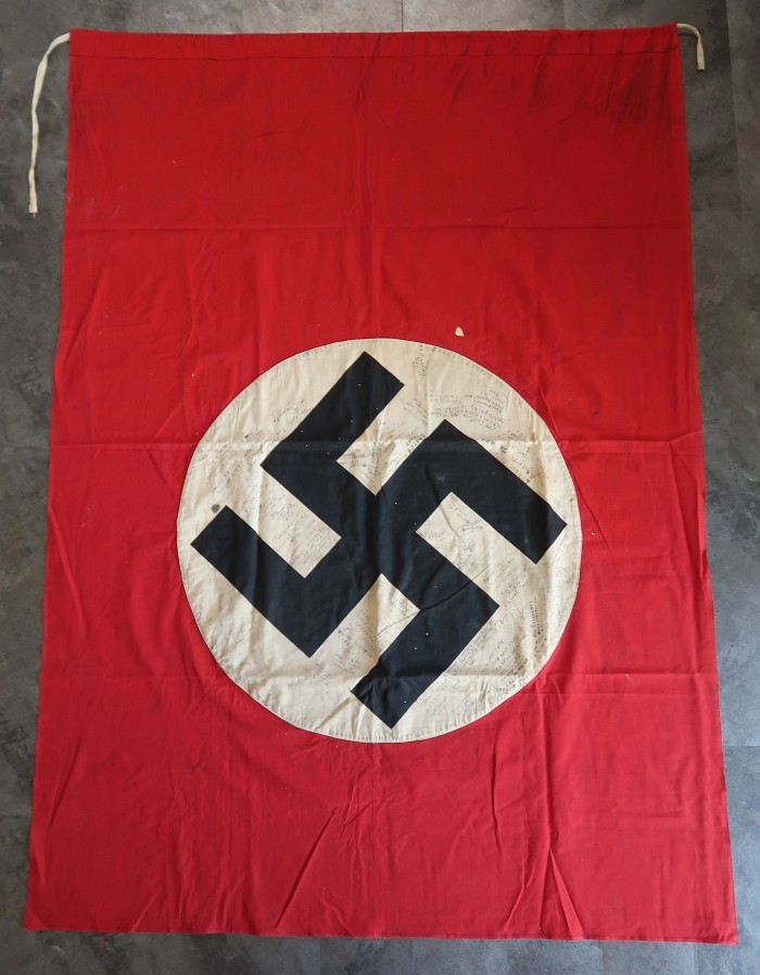 SOLD - Veteran Signed Double Sided NSDAP Banner