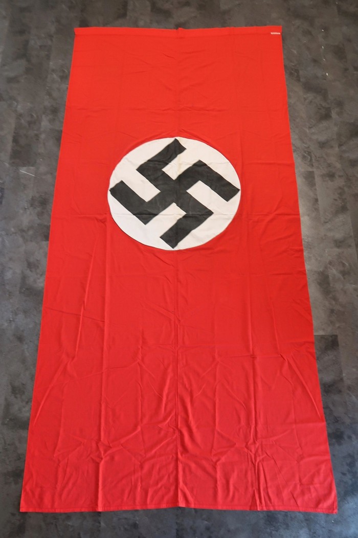 SOLD - Veteran Signed Double Sided NSDAP Banner with maker tag - Image 6