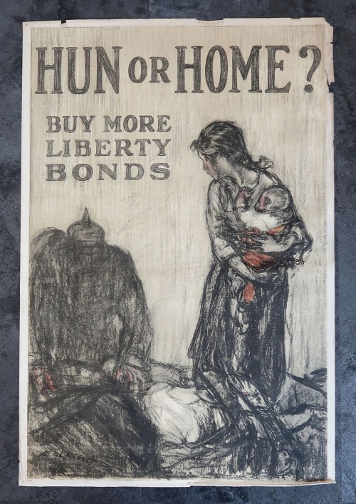 SOLD - WW1 Hun or Home Liberty Bonds Poster