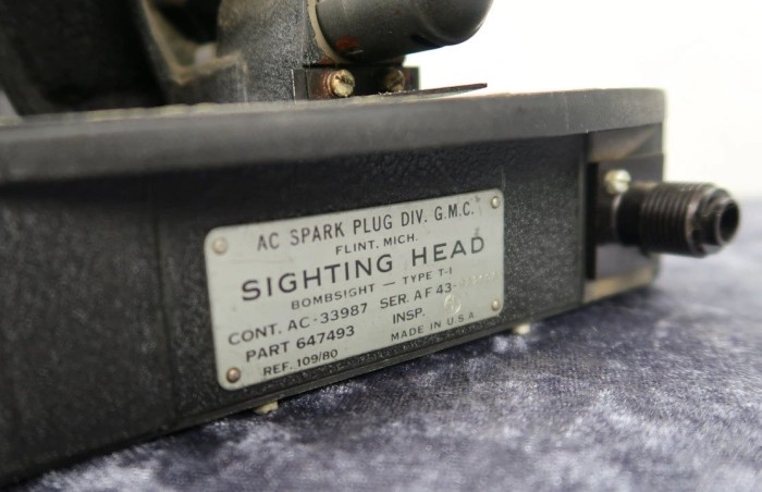 SOLD - WW2 US Army Air Force SPERRY aviation type T1 Mark XIV RAF "Lend/Lease" bomb site - Image 4