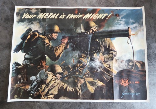 SOLD - WW2 Your Metal is Their Might Poster