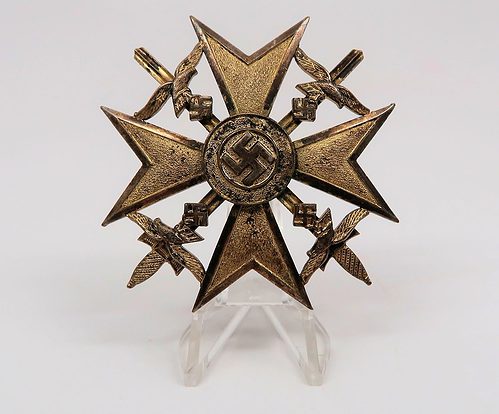 SOLD - WWII German Spanish Cross in GOLD w/ Swords