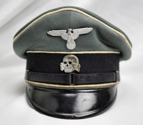 SOLD - Waffen-SS EM/NCO Visor Cap by Schellenberg