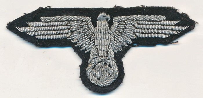 SOLD - Waffen SS Officer Sleeve Eagle in Bullion