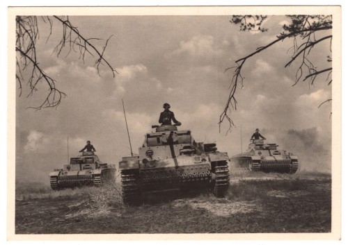 SOLD - Waffen-SS Panzers Postcard