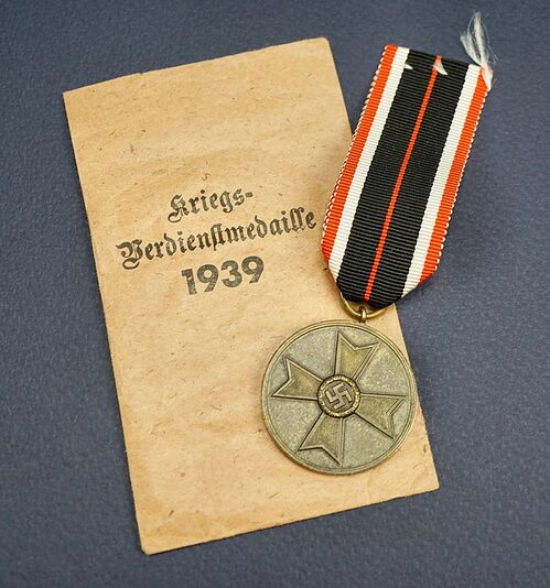 SOLD - War Merit Medal w/ Issue Packet