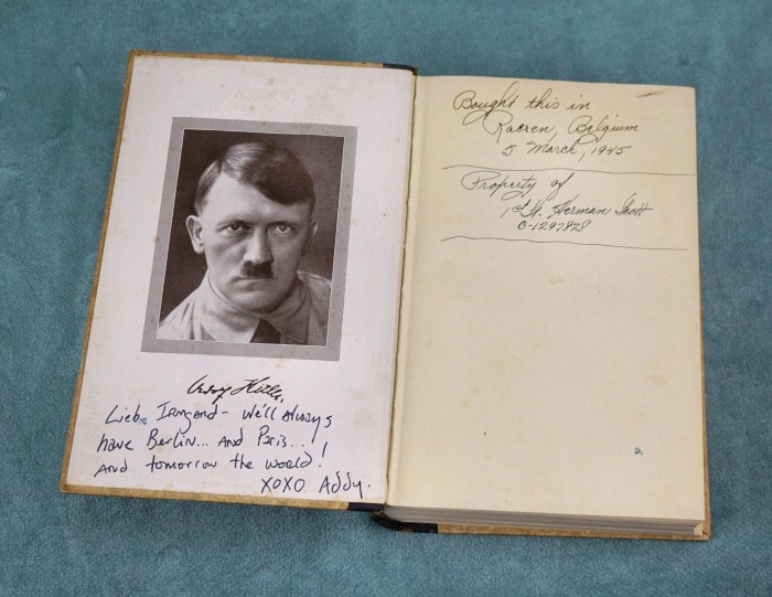 SOLD - Wedding Edition of Mein Kampf w/ Veteran Capture Note