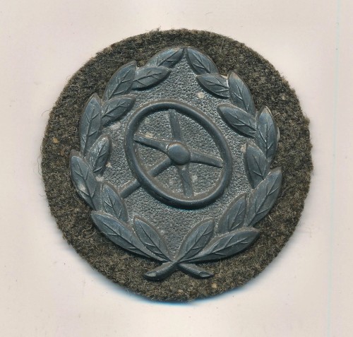 SOLD - Wehrmacht Drivers Proficiency Badge in Silver