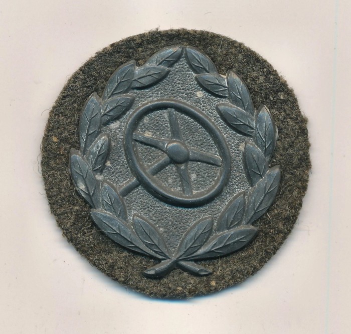 SOLD - Wehrmacht Drivers Proficiency Badge in Silver