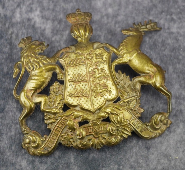 SOLD - Württemberg Regimental Pickelhaube Helmet Insignia