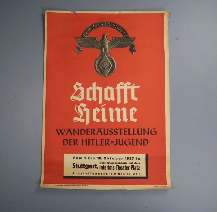 SOLD - amazing Hitler Youth wall poster