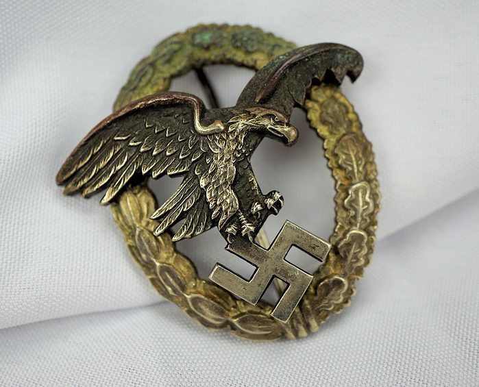 SOLD - early Assman marked Luftwaffe Observer's badge