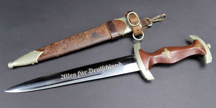 SOLD - early SA dagger by F.A. Kirschbaum w/ vertical hanger