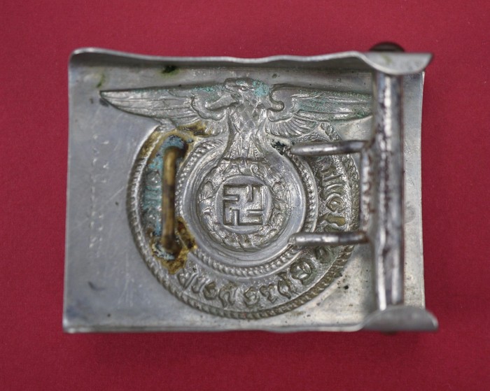 SOLD - early nickel SS enlisted ranks belt buckle - Image 2