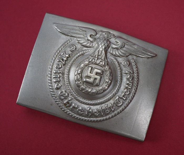 SOLD - early nickel SS enlisted ranks belt buckle - Image 3