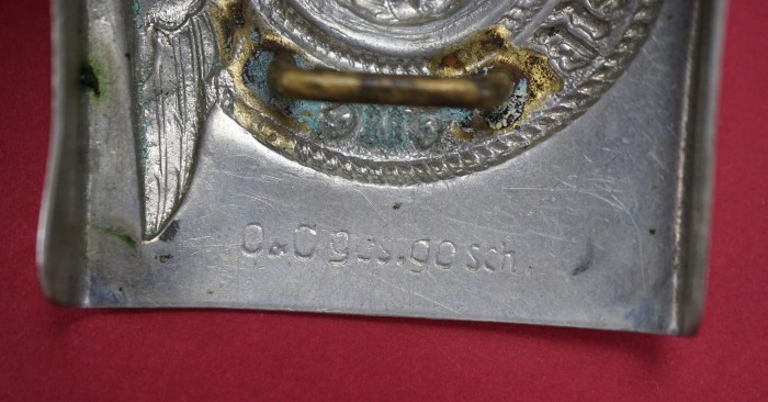 SOLD - early nickel SS enlisted ranks belt buckle - Image 5