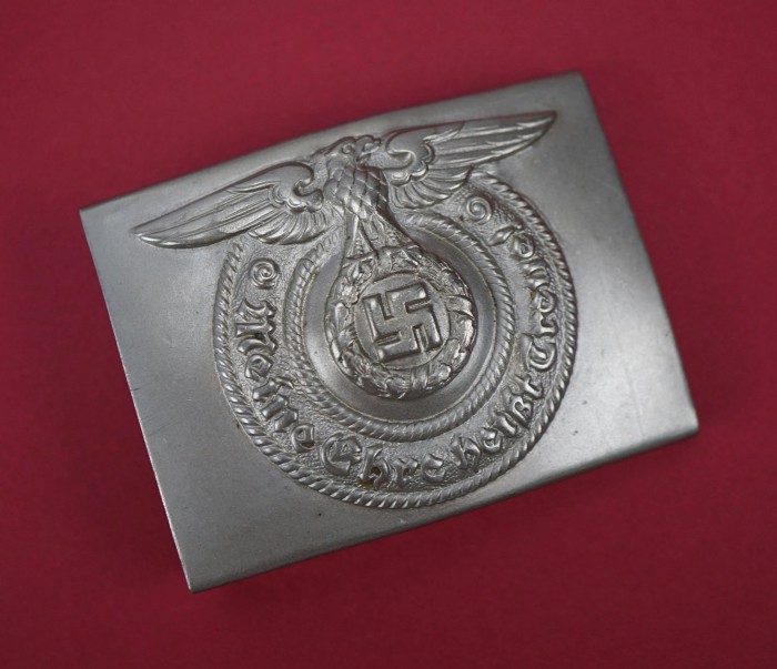 SOLD - early nickel SS enlisted ranks belt buckle - Image 6