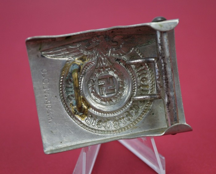 SOLD - early nickel SS enlisted ranks belt buckle - Image 7