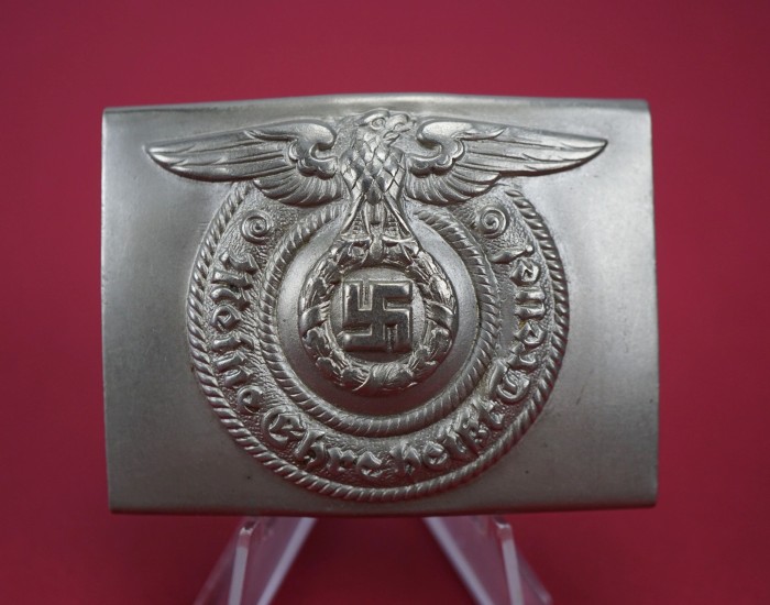 SOLD - early nickel SS enlisted ranks belt buckle - Image 10