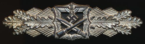 SOLD - first pattern Heer/Waffen-SS "CCC" Close Combat Clasp in silver by JFS