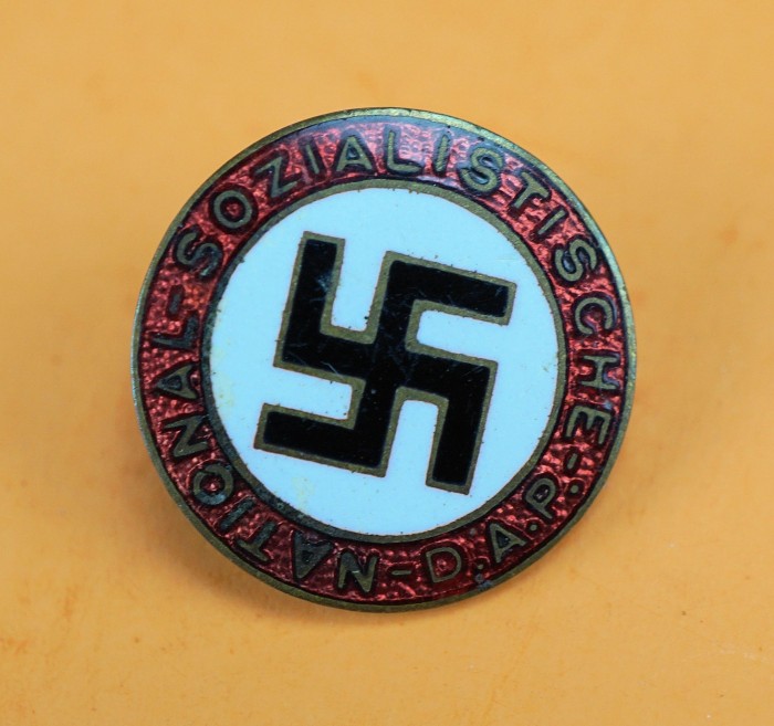 SOLD - pre RZM enamel NSDAP membership pin - small type - Image 4