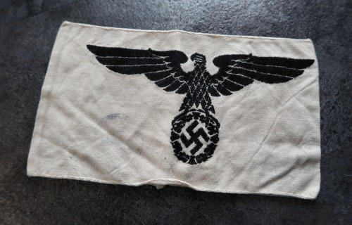 SOLD - scarce WHITE State Service armband