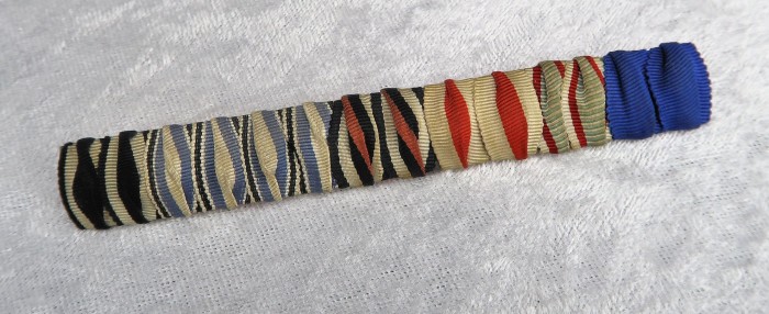 SOLD - seven place WW1/WW2 ribbon bar