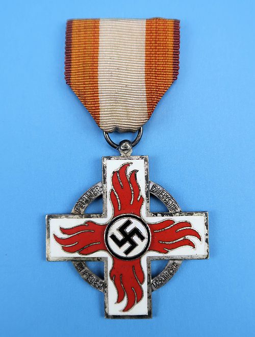 SOLD - silver Fire Brigade decoration