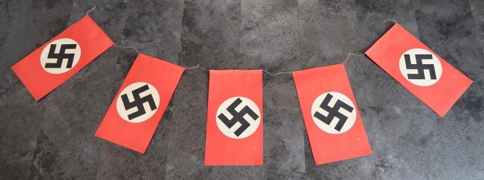 String of 5 Paper NSDAP Flags