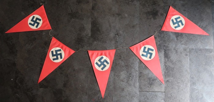 String of 5 Paper NSDAP Flags