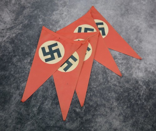 String of 5 Paper NSDAP Flags